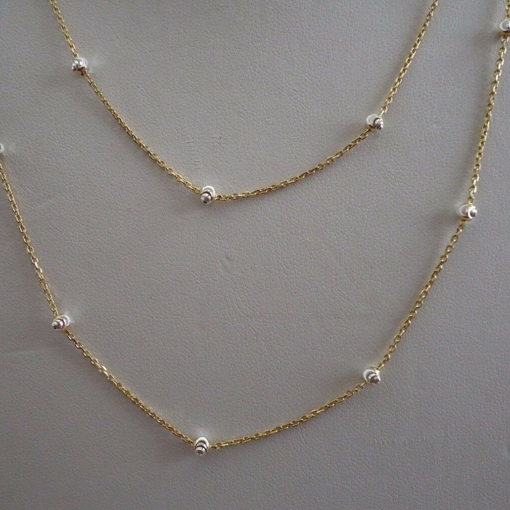 14kt Italian w/ Silver 36" Necklace - Picture 3 of 4